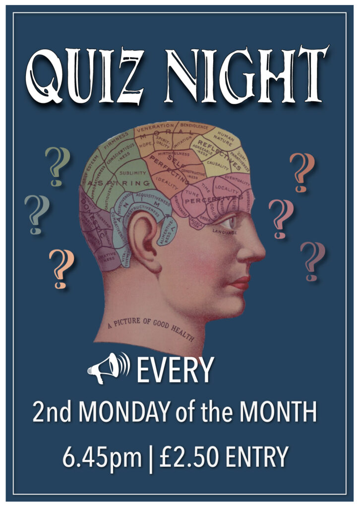 Quiz Night Poster Knareborough and Harrogate